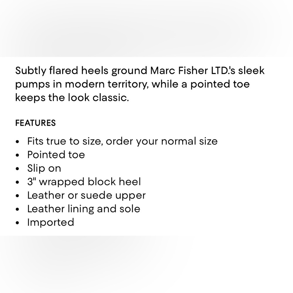 Marc Fisher Zala Pointed Suede Block Heel Pumps - Picture 11 of 11